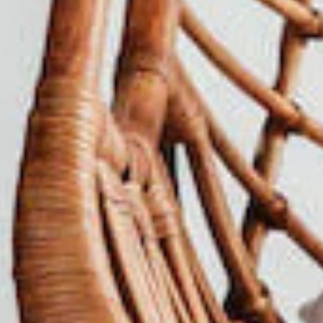 Hugo Rattan Hanging Chair in natural, cognac and brown rattan, handmade, eco-friendly, zero plastic, boho style, perfect for living room, terrace, or patio, stylish and comfortable swinging chair for modern or island-inspired interiors.