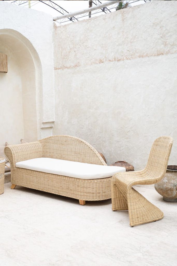 RATTAN CHAISE SOFA ORIANA
