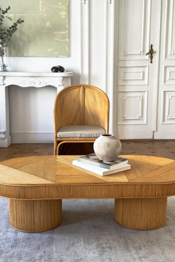 Handcrafted natural rattan Doris chair from Tegal collection, perfect for modern patio or living space
