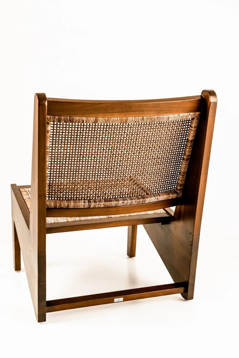 Elisha teak wood chair with handcrafted rattan seat and back, stylish and durable for indoor or outdoor use, perfect for dining rooms, patios, and living spaces.