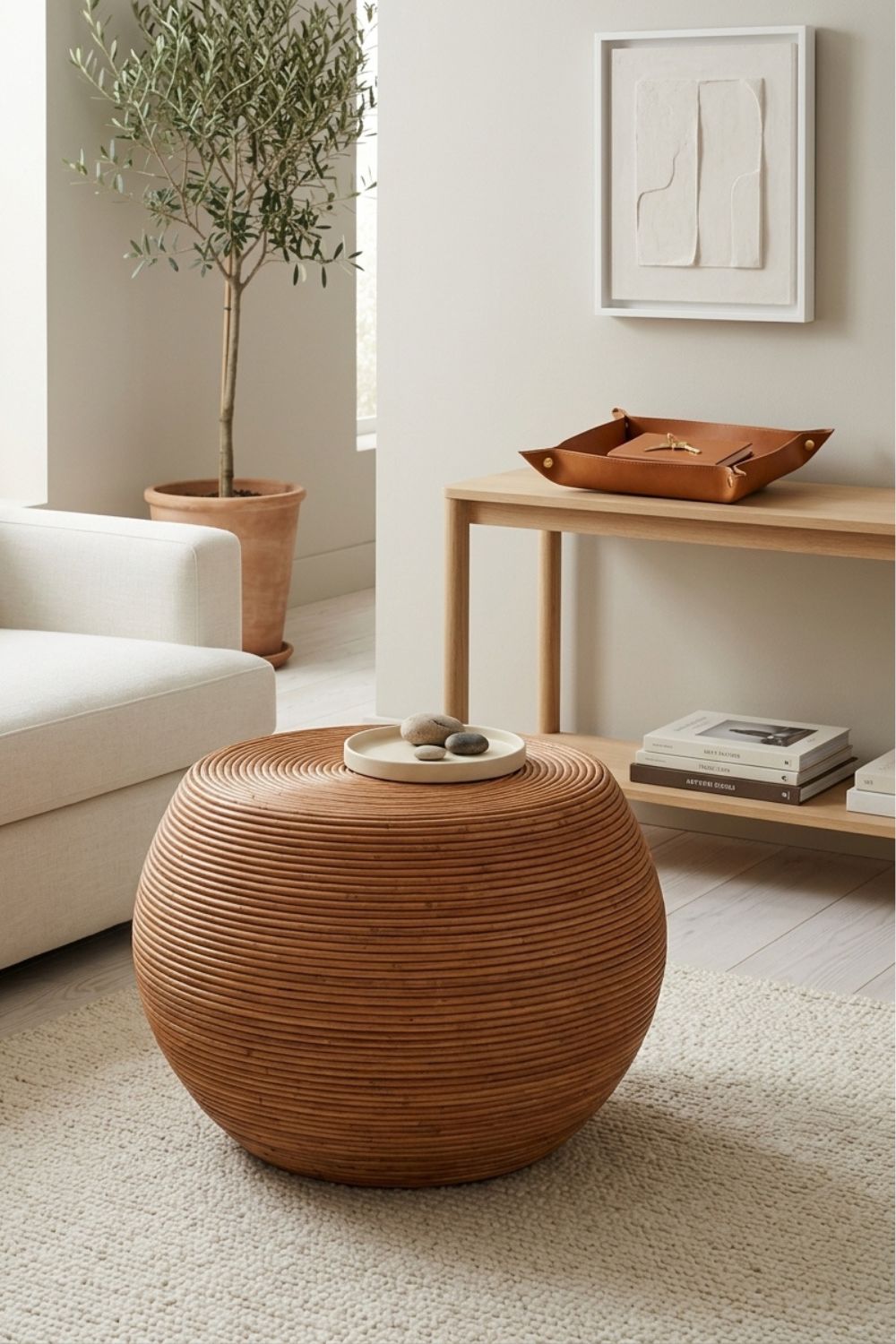 TEGAL TABLE ROUND COGNAC