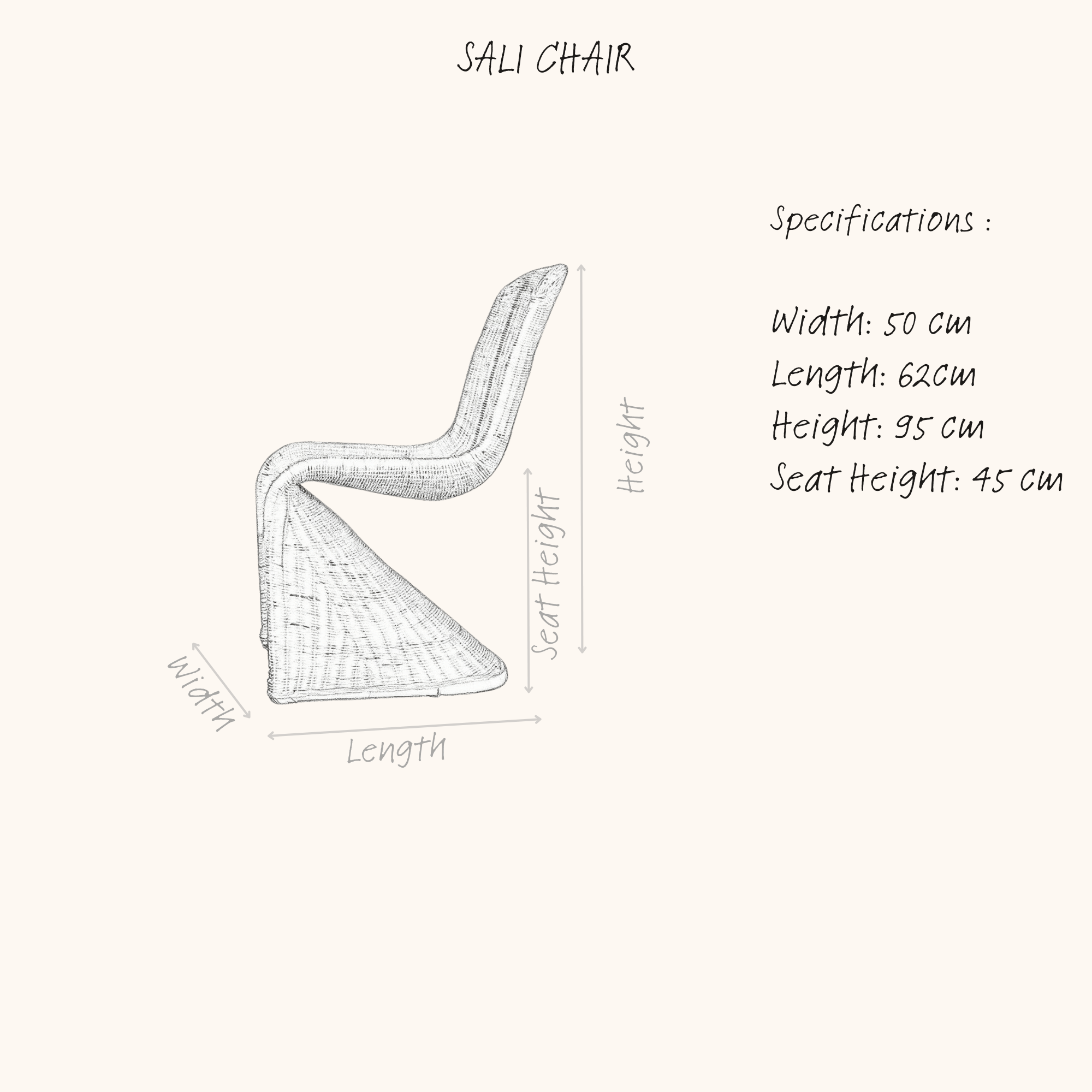 ORIANA CHAIR NATURAL sketch