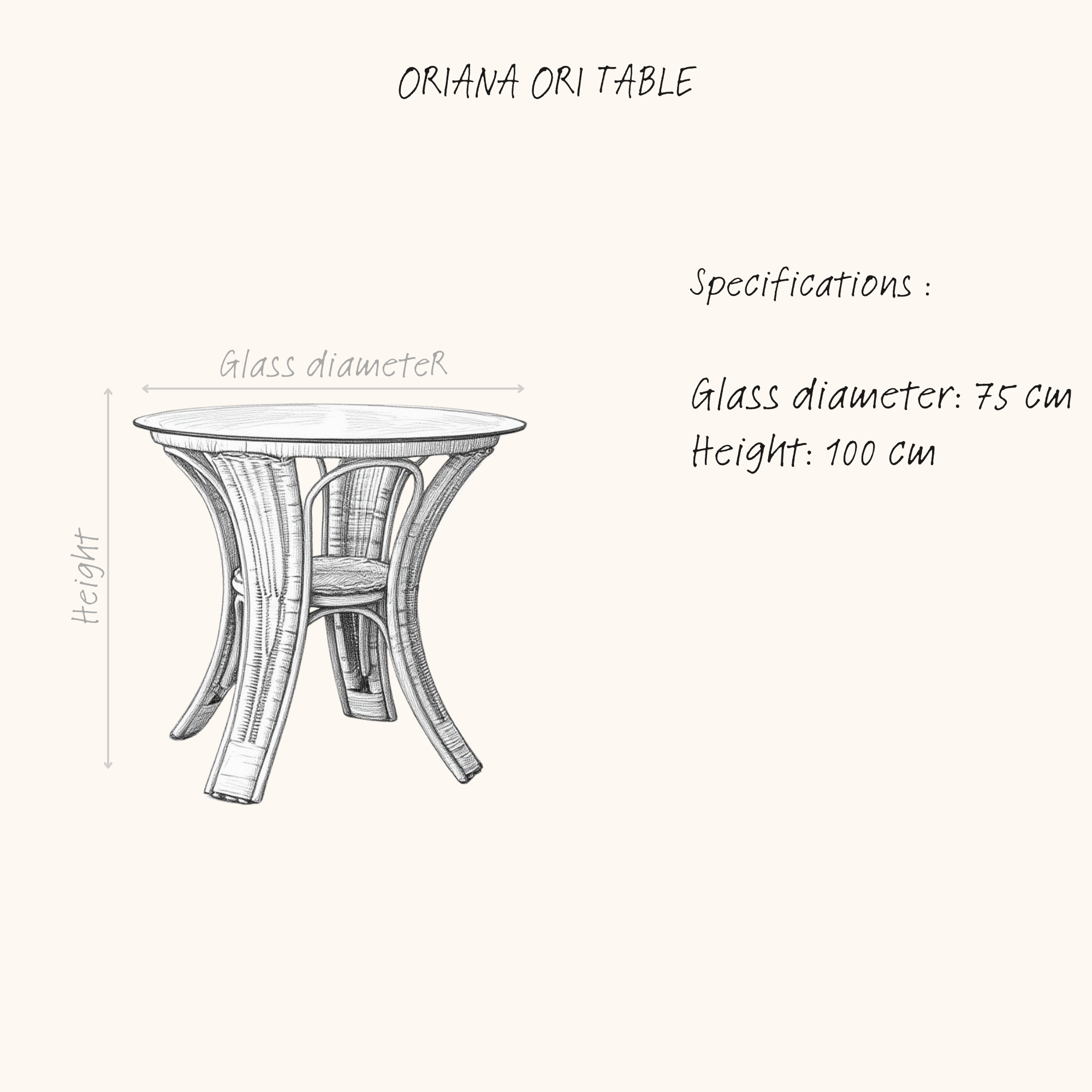 ORIANA ORI TABLE sketch