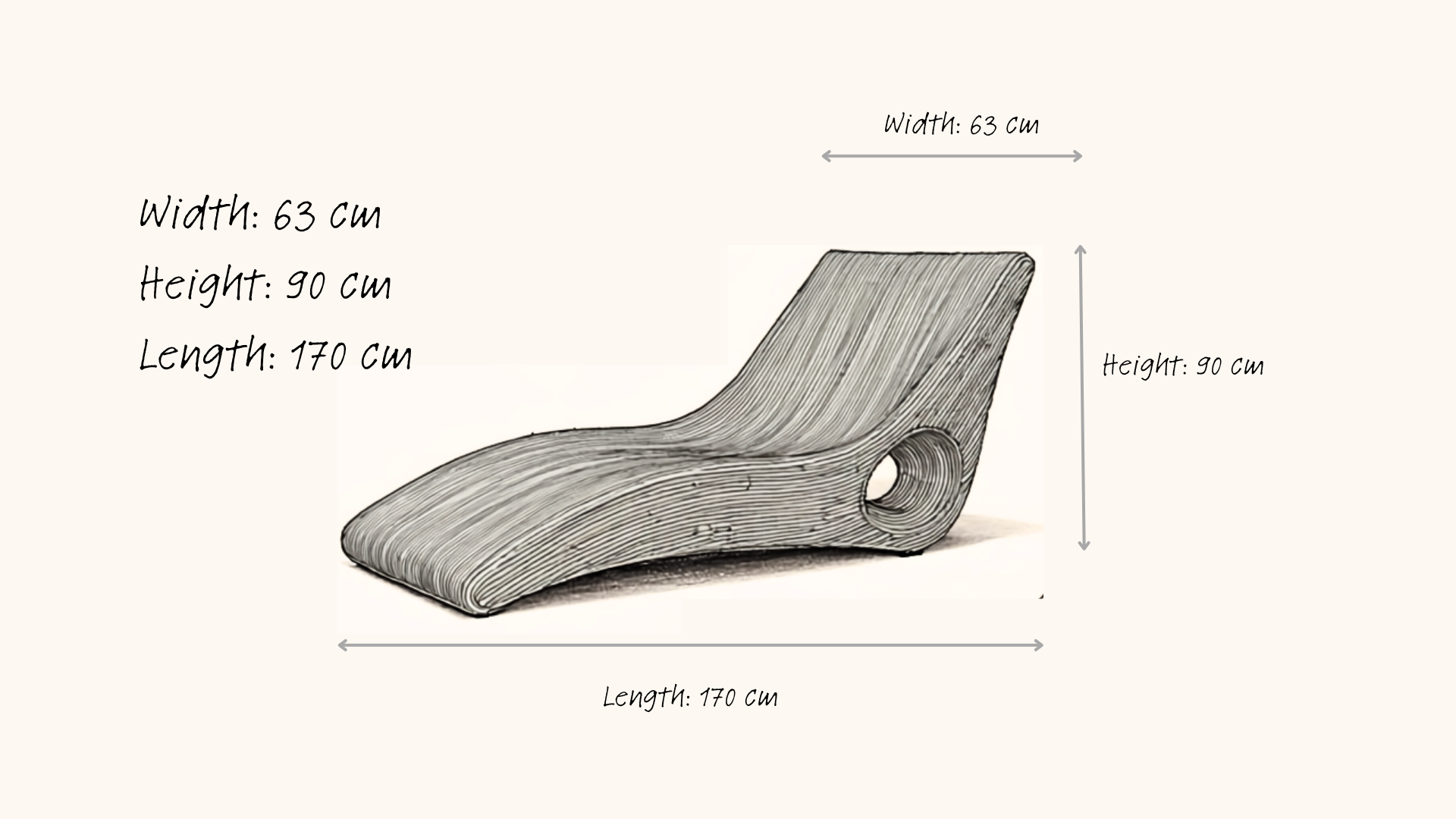TEGAL CAMILA SUN LOUNGER — sketch