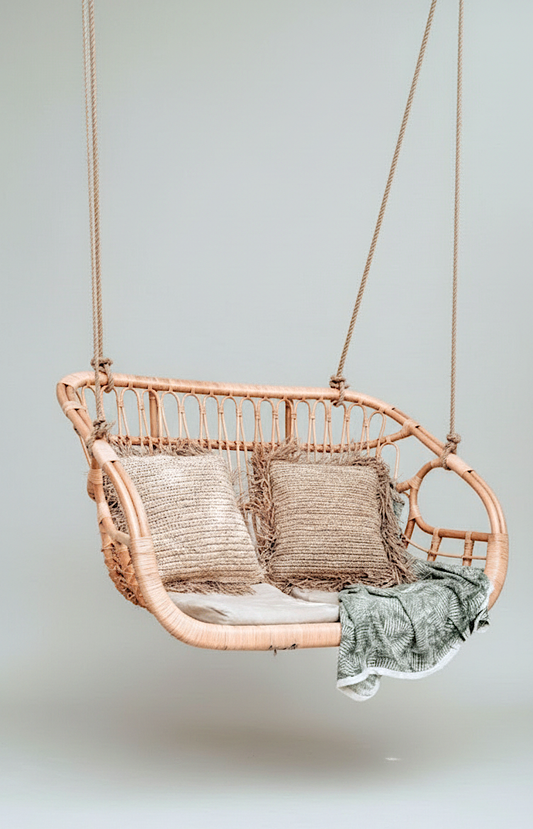 RATTAN HANGING CHAIR KOBOO DOUBLE