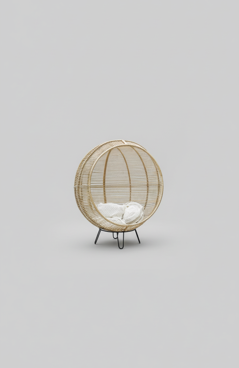 RATTAN HANGING CHAIR BALL SINGLE