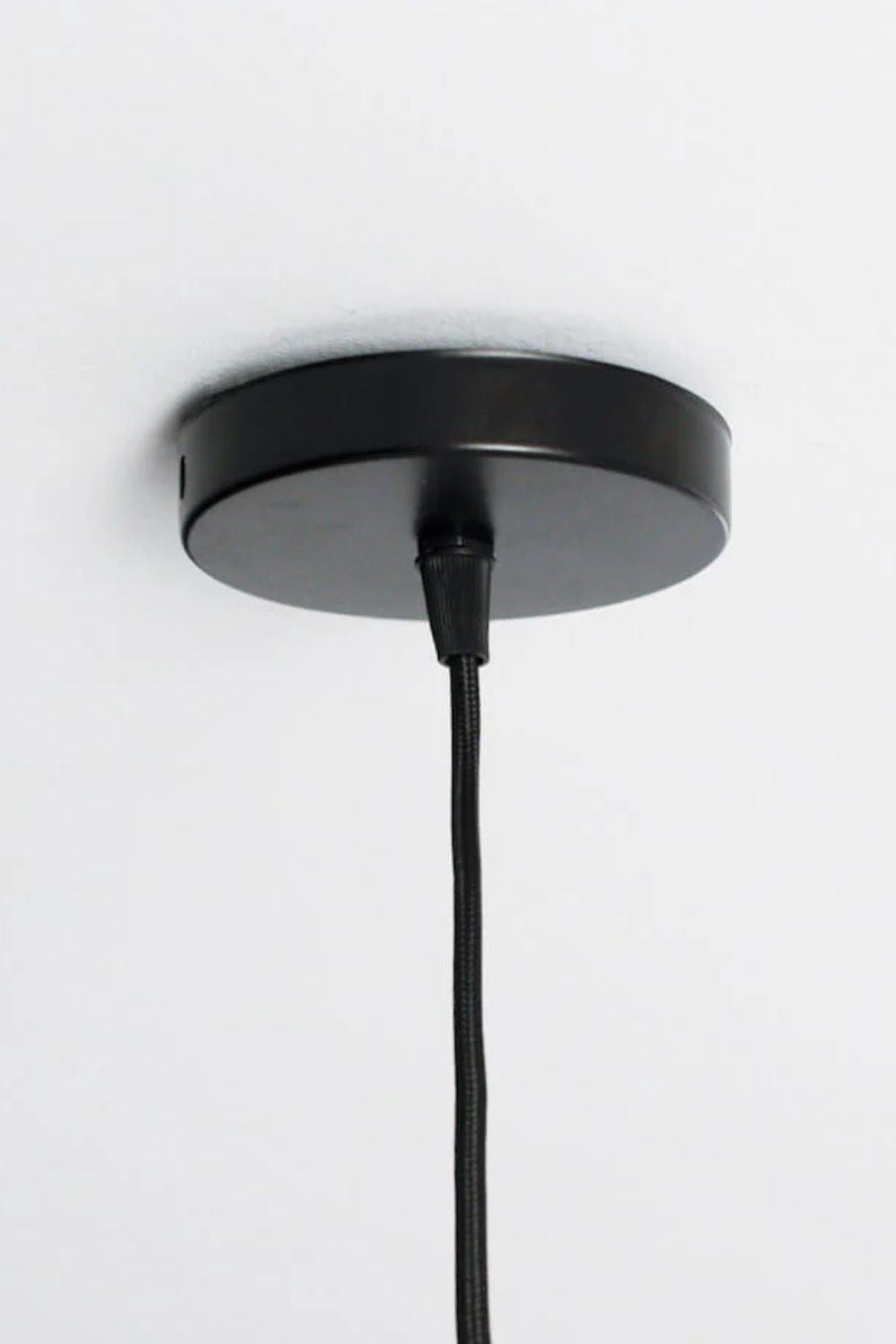 Blaxy Black Rattan Hanging Pendant Lamp with Teak Wood Accent, Handmade, 2 Sizes, M and L.