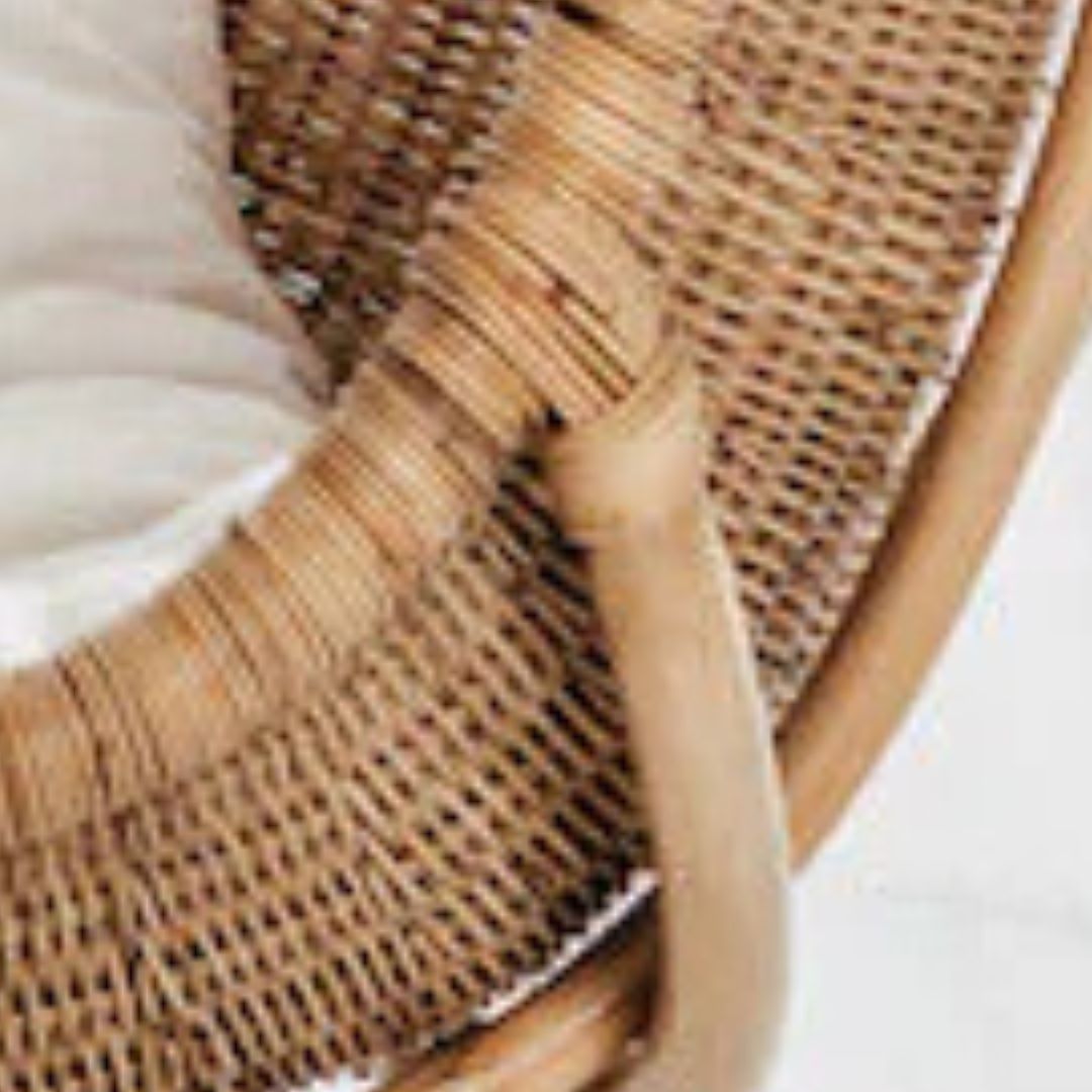 Koboo double handmade durable natural rattan hanging chair for indoor living rooms, covered terraces, patios, balconies, and outdoor gardens