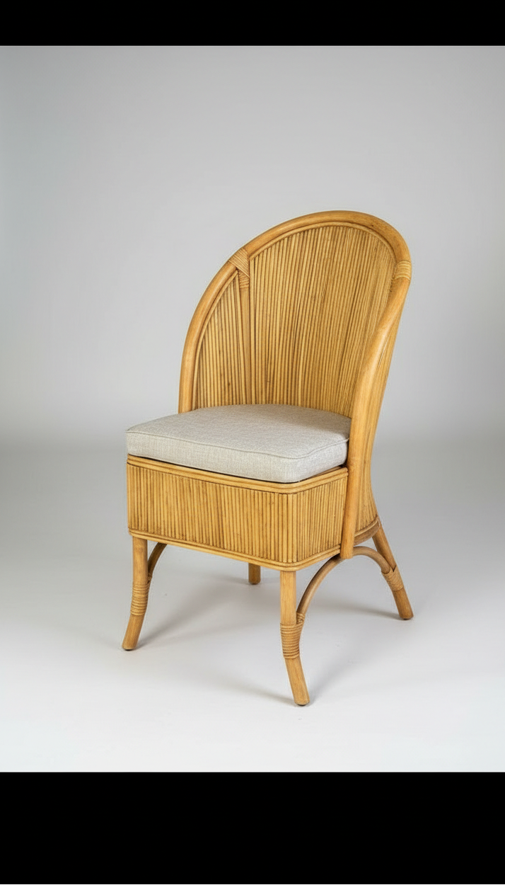 Handmade natural rattan chair – sustainable Levi chair for indoor and outdoor use