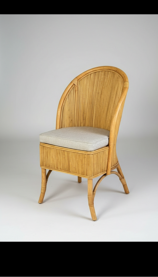 Handmade natural rattan chair – sustainable Levi chair for indoor and outdoor use