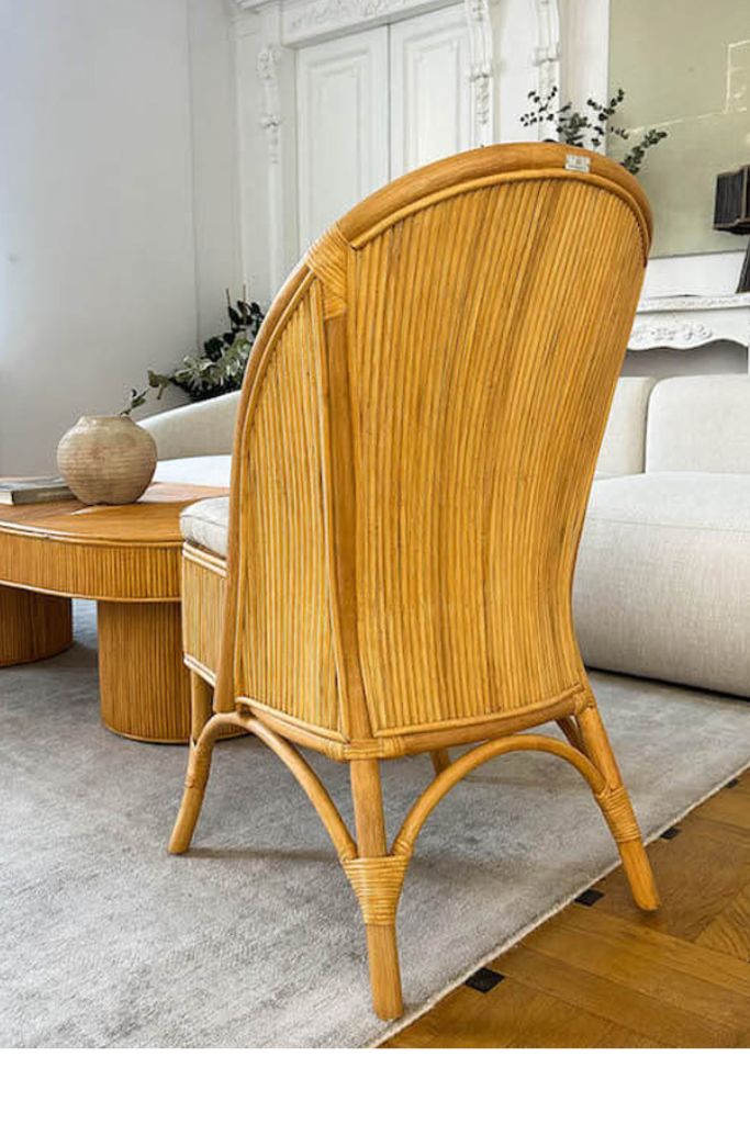 Handmade natural rattan chair – sustainable Levi chair for indoor and outdoor use