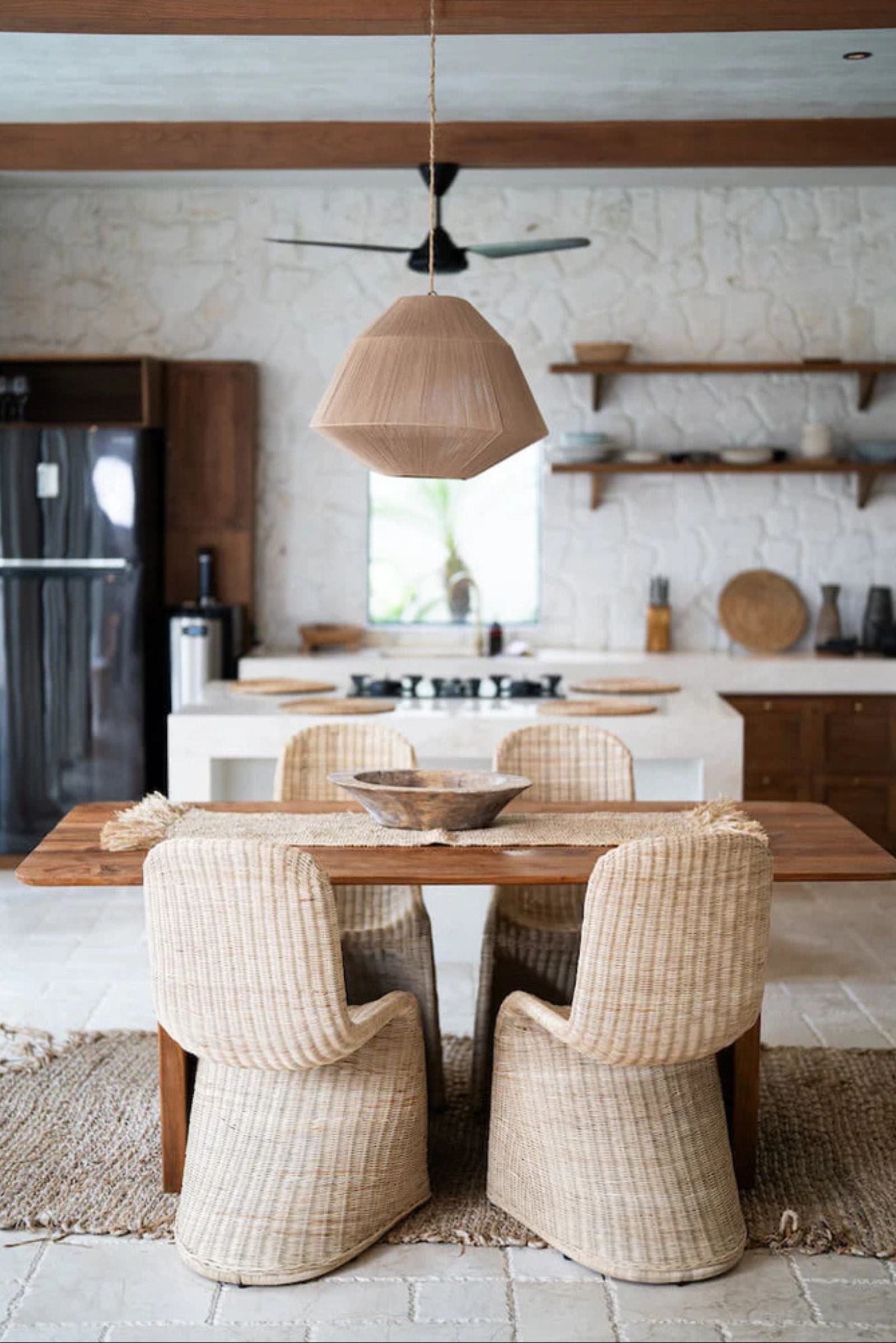 Oriana Collection handmade rattan chair with modern curved design, unique craftsmanship