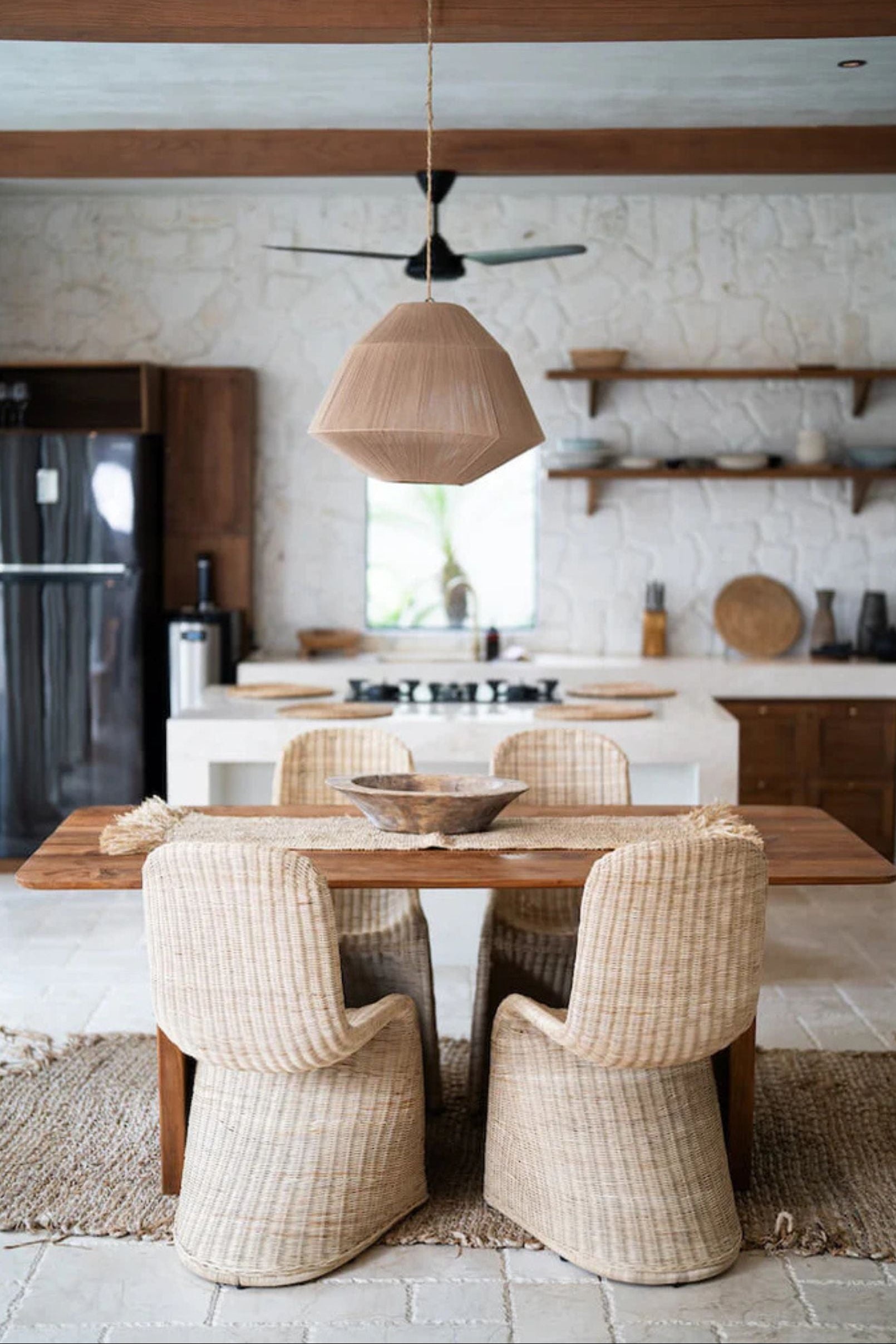 Oriana Collection handmade rattan chair with modern curved design, unique craftsmanship