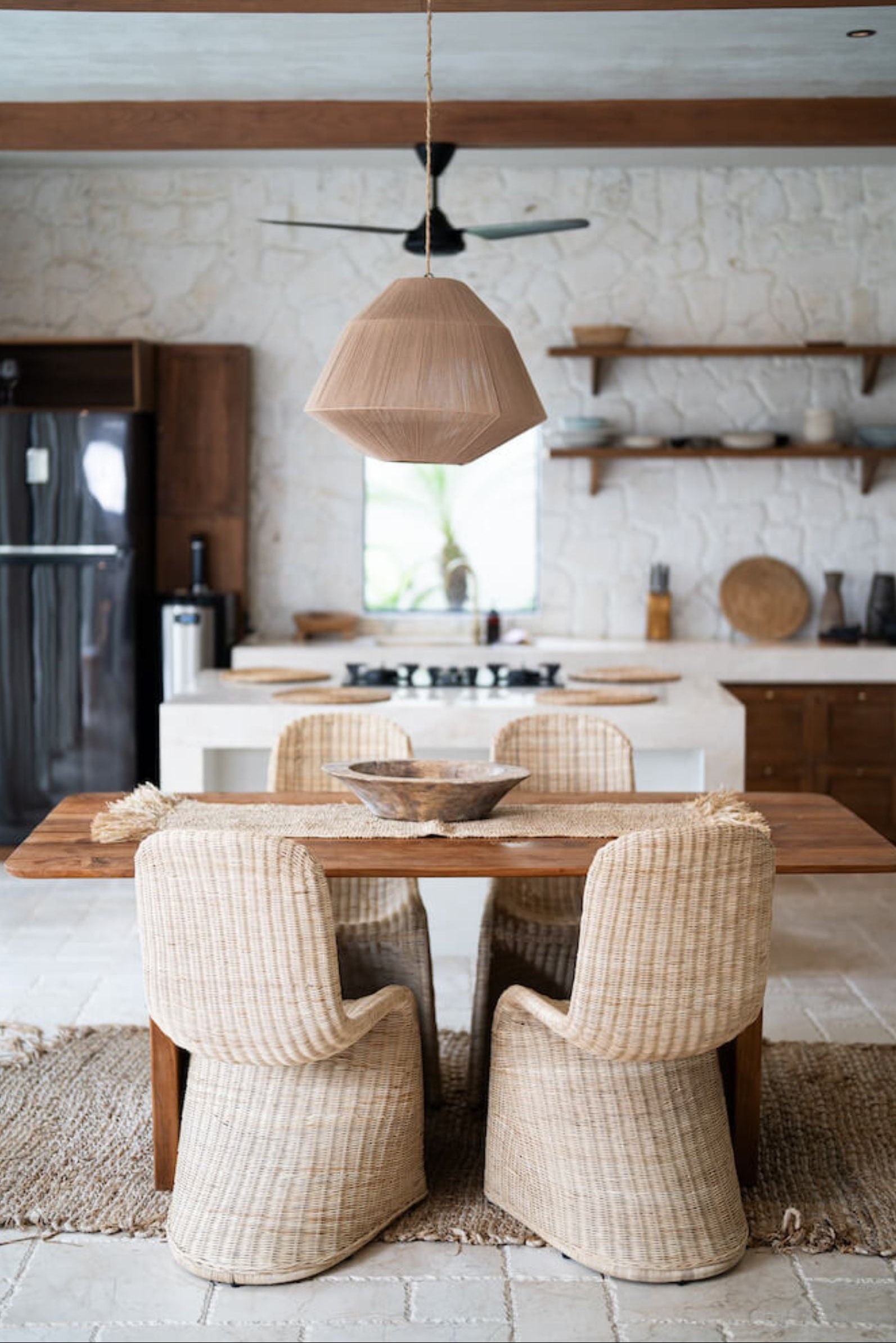Oriana Collection handmade rattan chair with modern curved design, unique craftsmanship