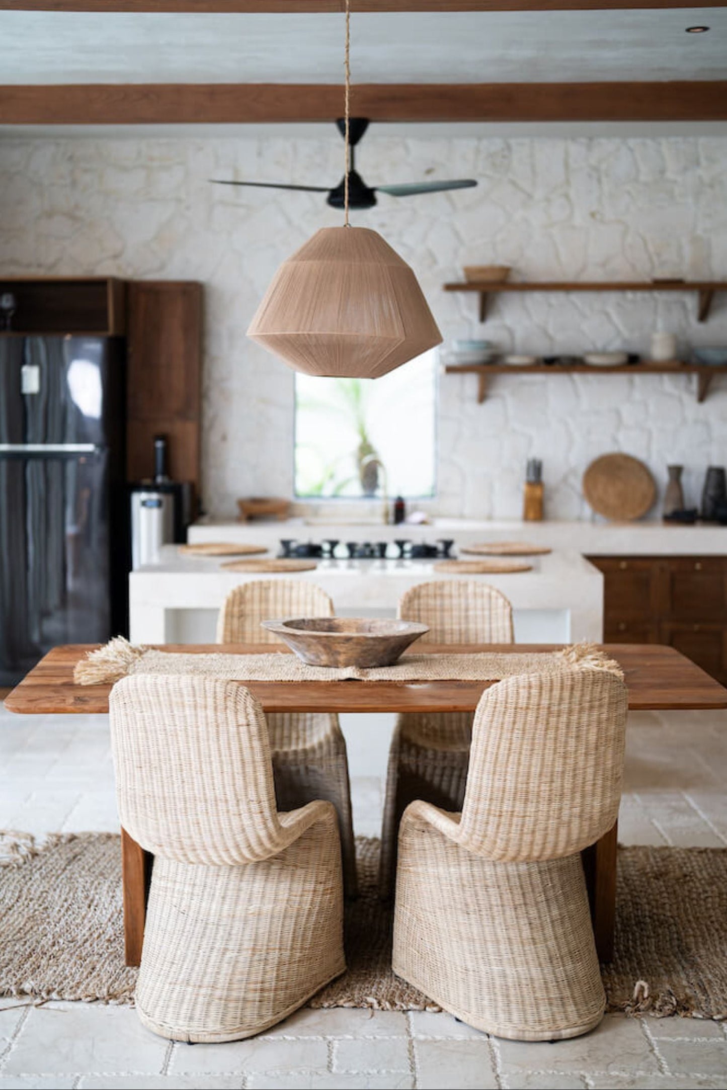 Oriana Collection handmade rattan chair with modern curved design, unique craftsmanship