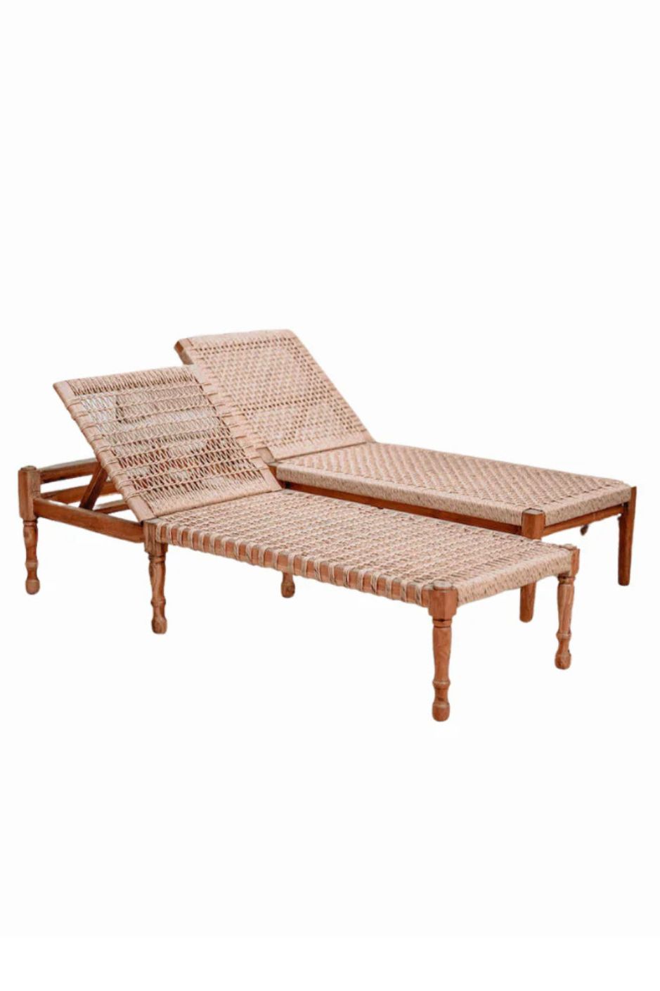 Pamela Teak Wood Sun Lounger for Garden, Terrace, or Spa – Adjustable Backrest, Comfortable Outdoor Relaxation Chair