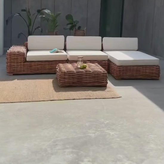 RATTAN SOFA MODULE LOUNGER INGKA