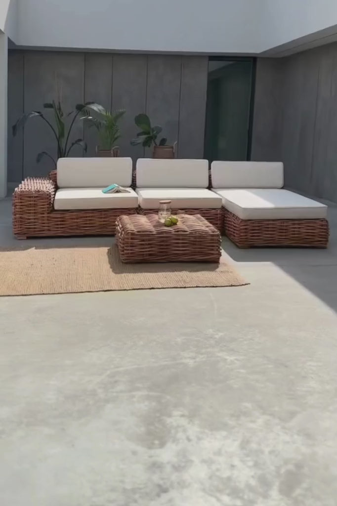 RATTAN SOFA MODULE LOUNGER INGKA