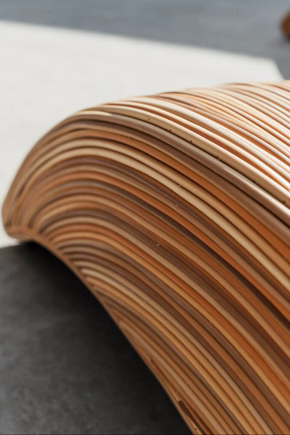 Eco-friendly synthetic rattan sun lounger - Tegal Camila Orianson sustainable handmade outdoor furniture for poolside and garden